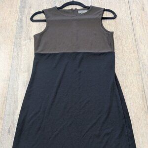 Banana Republic Dress Womens 0 Brown Black Pencil Sleeveless Casual Career